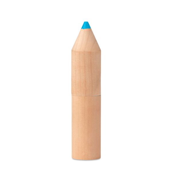 Set 6 lápis caixa de madeira